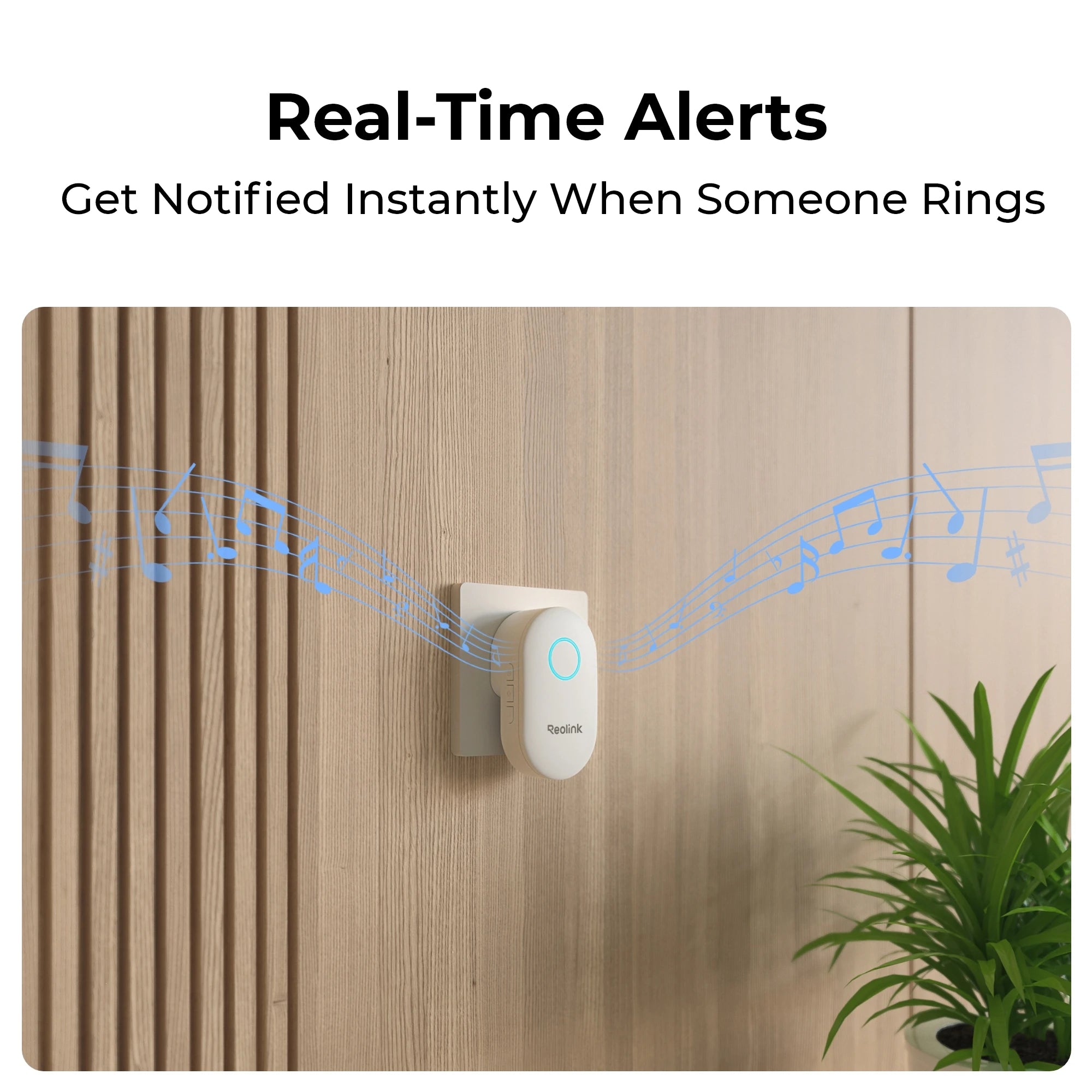Reolink Chime Best Companion for Reolink Video Doorbell, Plug-in Solution Remote Control, Adjustable Ringtones, Volumes, Lights