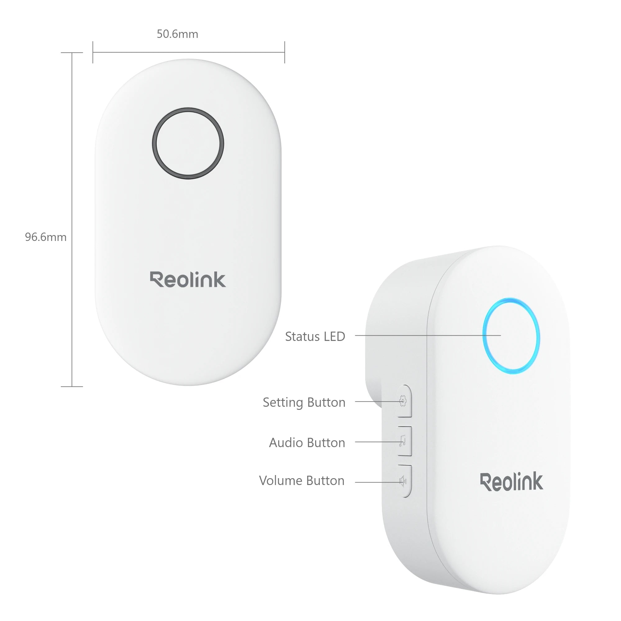 Reolink Chime Best Companion for Reolink Video Doorbell, Plug-in Solution Remote Control, Adjustable Ringtones, Volumes, Lights