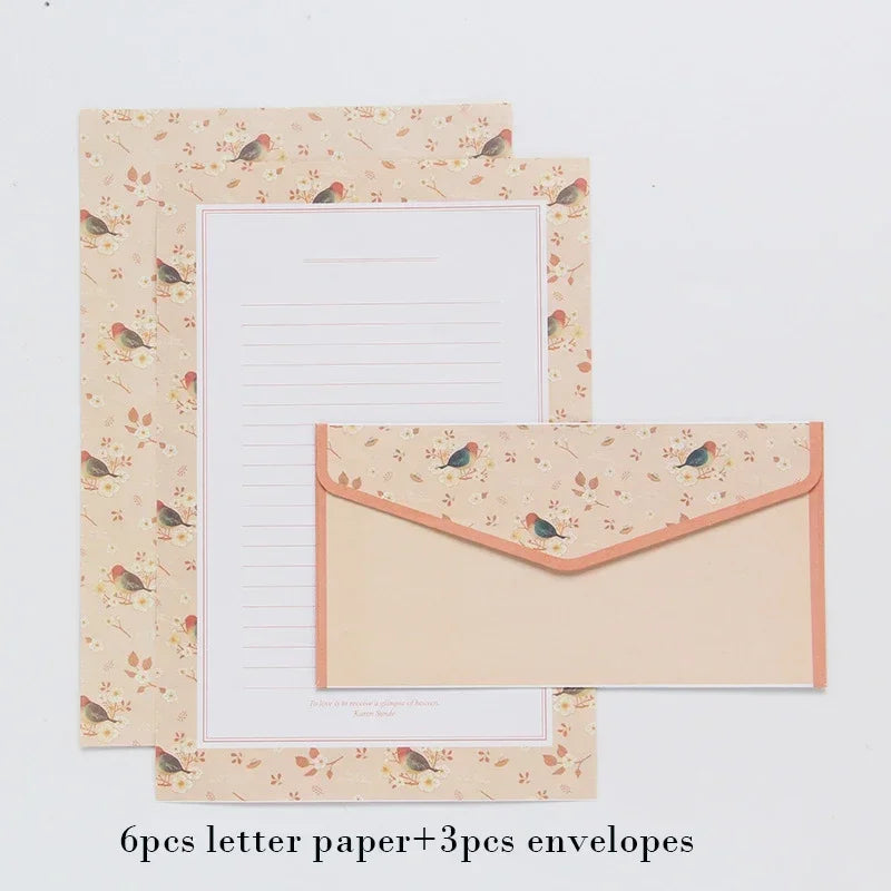 9pcs Cute Envelopes Set Kawaii Letter Pads DIY Postcard Wedding Invitation Card Paper Cover Korean Stationery Office Supplies