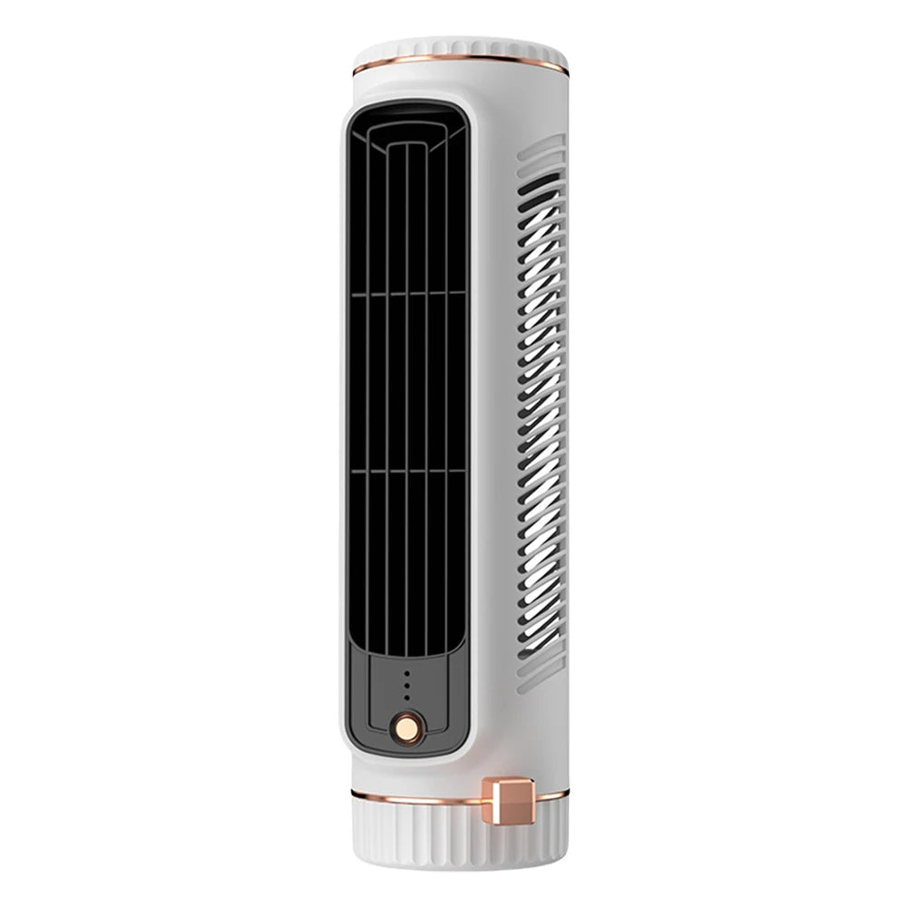 5W Tower Fan USB Charging Portable Air Conditioner Electric Vertical Fan Bladeless Summer Fan for Home Bedroom