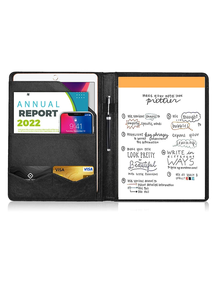 Multifunctional A4 Conference Folder Business Stationery Folder Leather Contract File FoldersTravel Document Folder NEWYES 2024