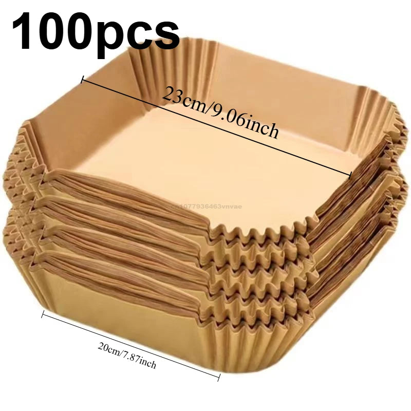 20cm Air Fryer Paper Liner Pastry Accessories Airfryer Cooking Baking Paper Tool Aerogrill Parchment Oven Disposable Dishes