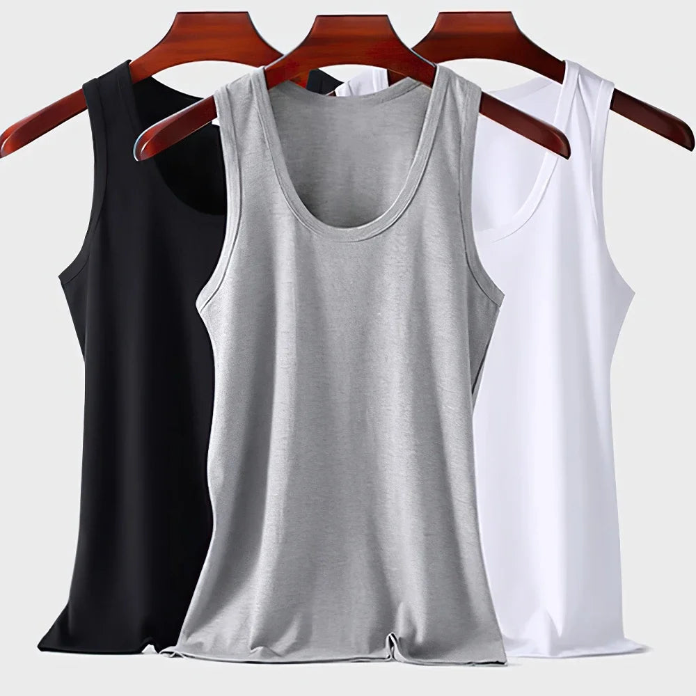 9Pcs Men's Cotton Athletic Tank Top Sleeveless Tank A-Shirt Breathable Moisture-Wicking Undershirt Summer Lightweight Underwear