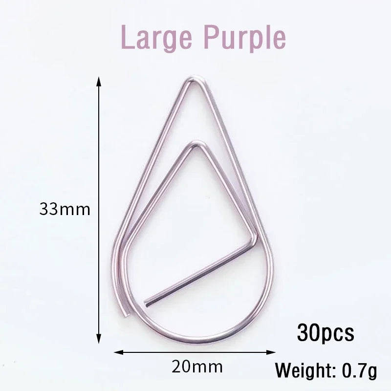 30/50pcs Paper Clip Mini Heart Gold Rose Gold Color Clip Bookmark Binder Office Accessories Paper Binder Clips Patchwork Clip