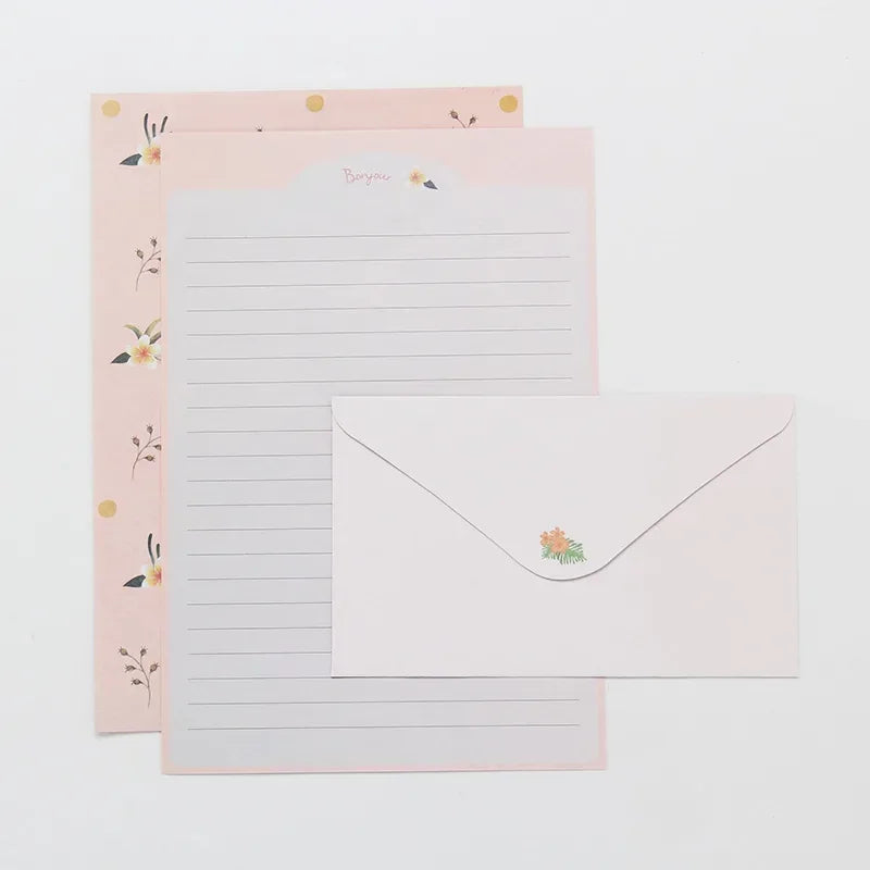 9pcs Cute Envelopes Set Kawaii Letter Pads DIY Postcard Wedding Invitation Card Paper Cover Korean Stationery Office Supplies