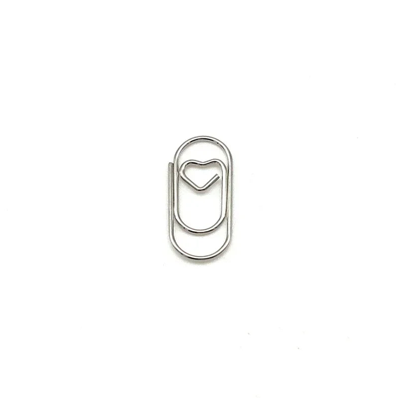 50pcs Mini Love Heart Paper Clips Macaron Color Photo Tickets Holder Binder Clips Notebook Planner Bookmarks Office Supplies