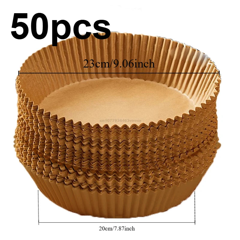 20cm Air Fryer Paper Liner Pastry Accessories Airfryer Cooking Baking Paper Tool Aerogrill Parchment Oven Disposable Dishes