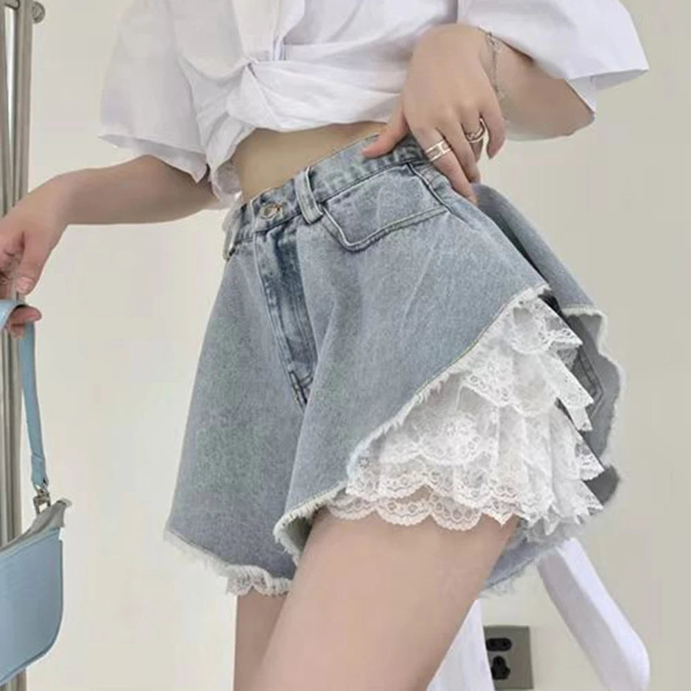 Black White Pleated Safety Panties Woman Cute Lolita Shorts Vintage Ruffle Knickers Girls Princess Underpants Summer Petticoat