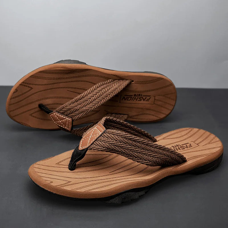 Home Flip Flops Fashion Men's Slippers Outdoor Sandals Summer Beach Shoes Size 39-46