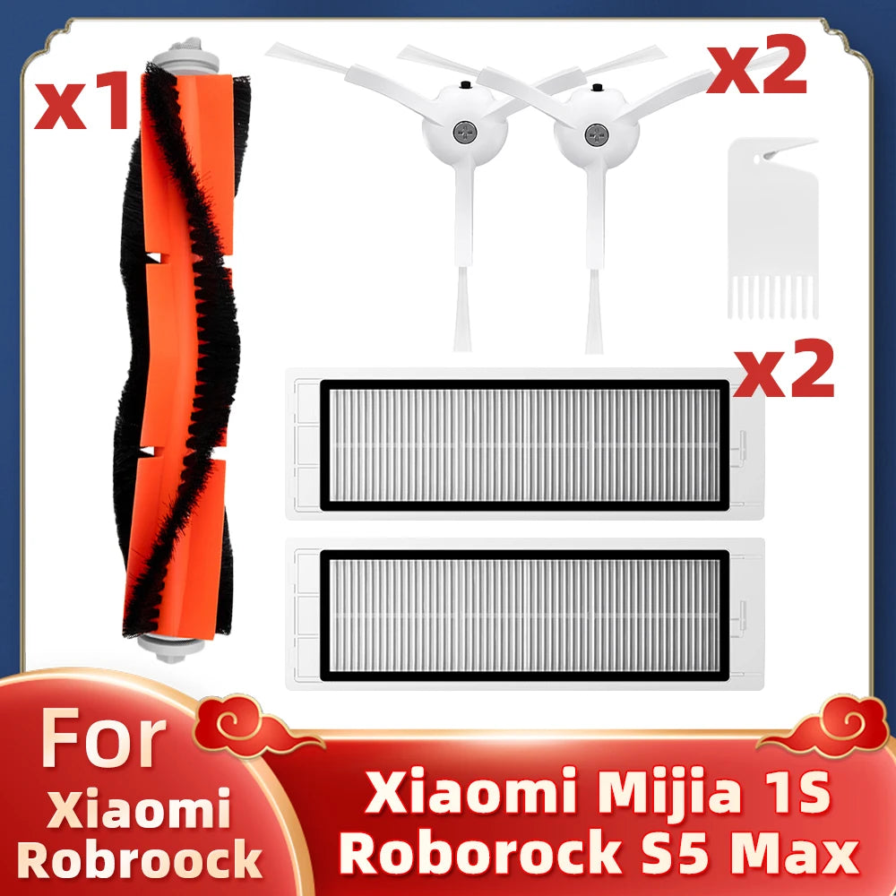 For Xiaomi Mi Robot Vacuum Cleaner 1 / 1S SDJQR01RR SDJQR02RR SDJQR03RR Roborock E2 E3 E4 E5 S4 S4 Max S5 Main Side Brush Filter