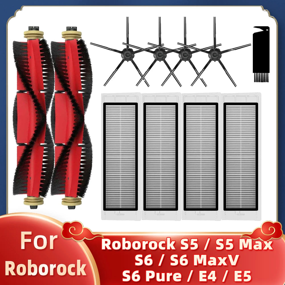 For Xiaomi Mi Robot Vacuum Cleaner 1 / 1S SDJQR01RR SDJQR02RR SDJQR03RR Roborock E2 E3 E4 E5 S4 S4 Max S5 Main Side Brush Filter