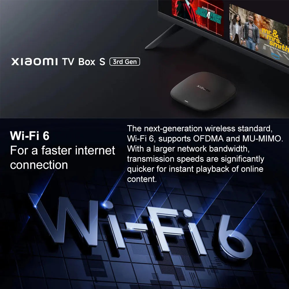 Xiaomi Mi TV Box S 3rd / 2nd Gen, Android Smart TV Box Media Player 4K UHD Google TV Dolby Vision HDR10+ Google Assistant BT5.2