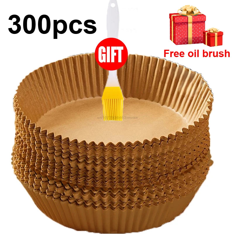20cm Air Fryer Paper Liner Pastry Accessories Airfryer Cooking Baking Paper Tool Aerogrill Parchment Oven Disposable Dishes