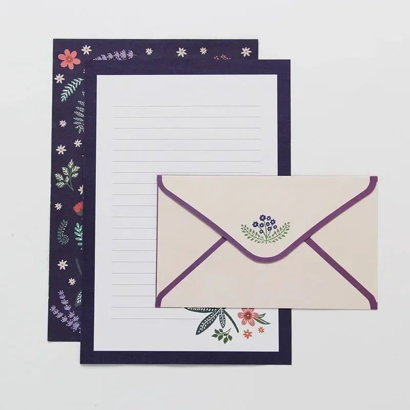 9pcs Cute Envelopes Set Kawaii Letter Pads DIY Postcard Wedding Invitation Card Paper Cover Korean Stationery Office Supplies