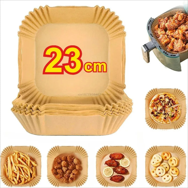 20cm Air Fryer Paper Liner Pastry Accessories Airfryer Cooking Baking Paper Tool Aerogrill Parchment Oven Disposable Dishes