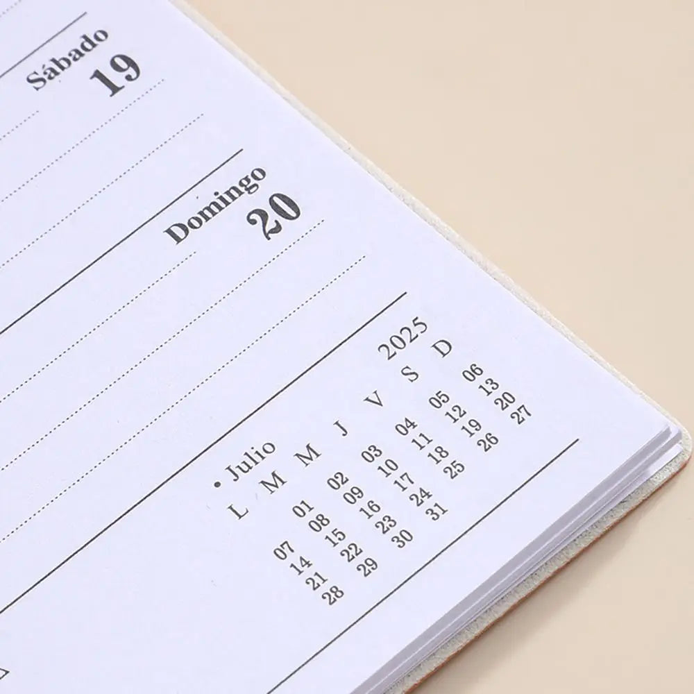 Minimalist A5 2025 Agenda Book with Calendar To Do List A5 Notebook Spanish Morandi Color 2025 Planner Notebook School Office
