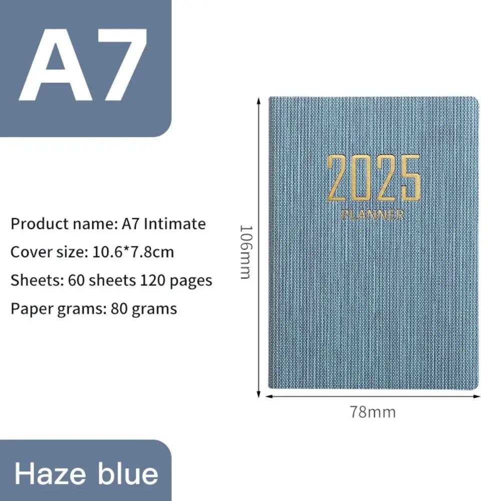 Minimalist A5 2025 Agenda Book with Calendar To Do List A5 Notebook Spanish Morandi Color 2025 Planner Notebook School Office