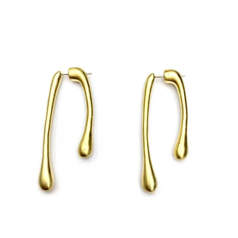 Fashion Metal Water Drop Long Pendant Earrings for Women Vintage Exaggerated Geometric Earrings Jewelry Party Gifts