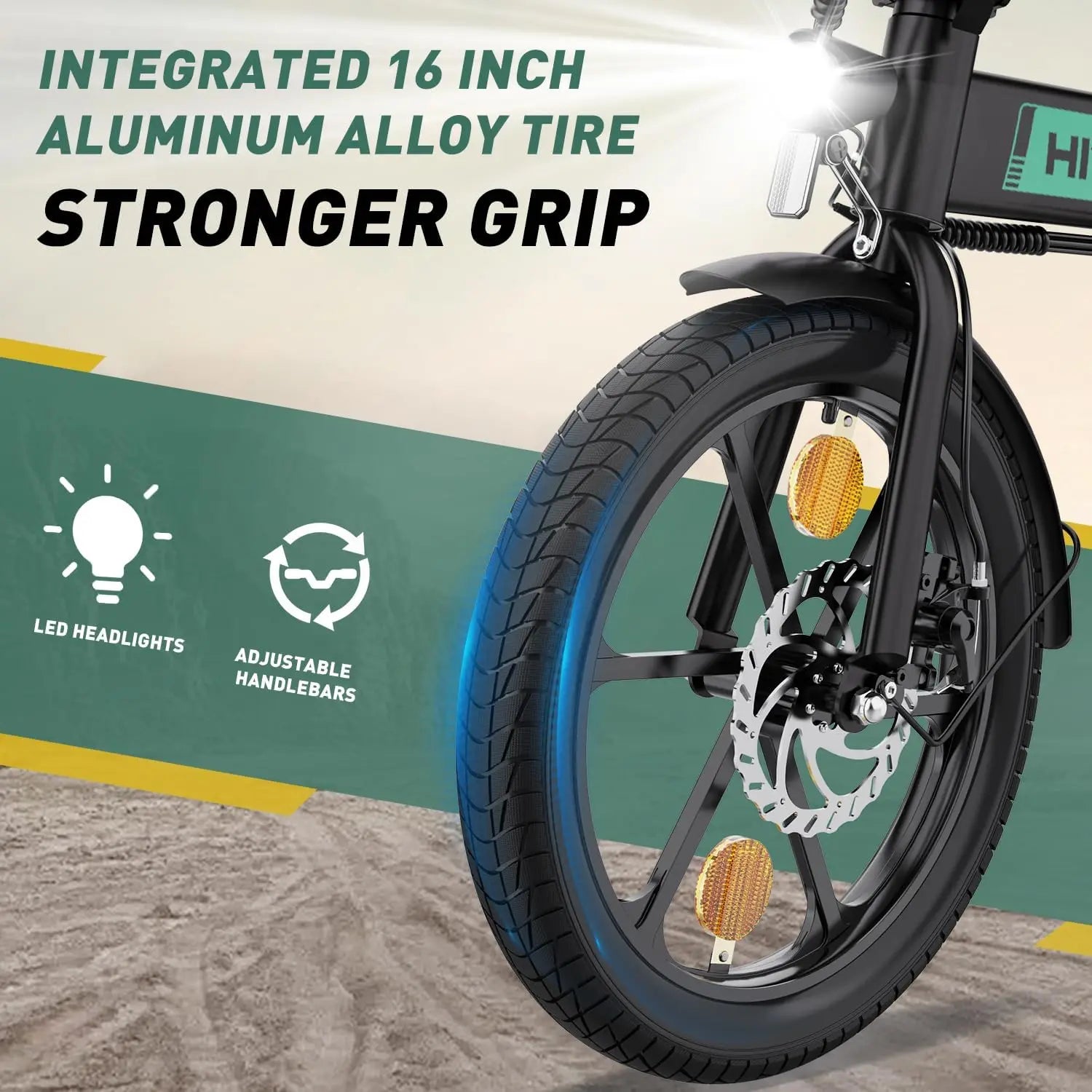 HITWAY Electric bike e-bike foldable city bike Lithium battery 36V/10.4Ah, electric mileage can reach 35-70k