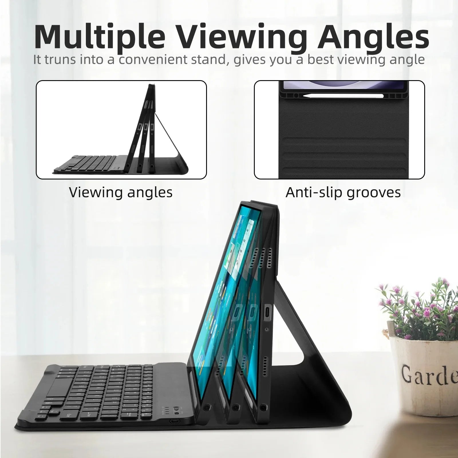 Keyboard Case for Samsung Galaxy Tab A9 Plus, Tablet Cover for Tab S8 S9 Ultra S7 S9 FE+ A8 S6 Lite A7 Lite Magic Keyboard Case