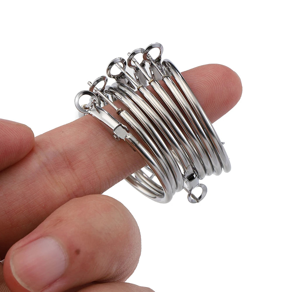 10pcs 2pcs Stainless Steel Round Big Circle Hoop Earring Hoops Gold Color Earring Fashion Women Jewelry Making DIY Accessories