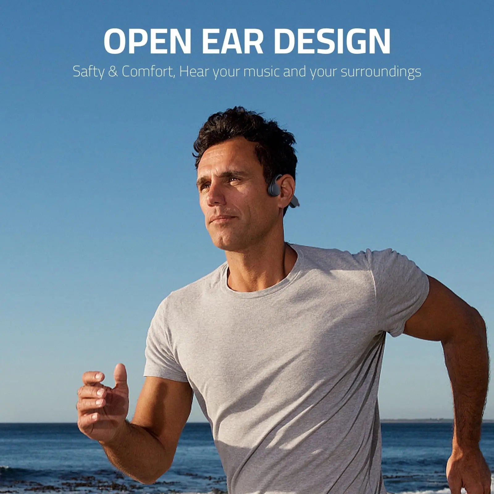 run for aftershokz open ear Bone Conduction Bluetooth earphones 5.3 sports Wireless headsets long endurance for cycling running