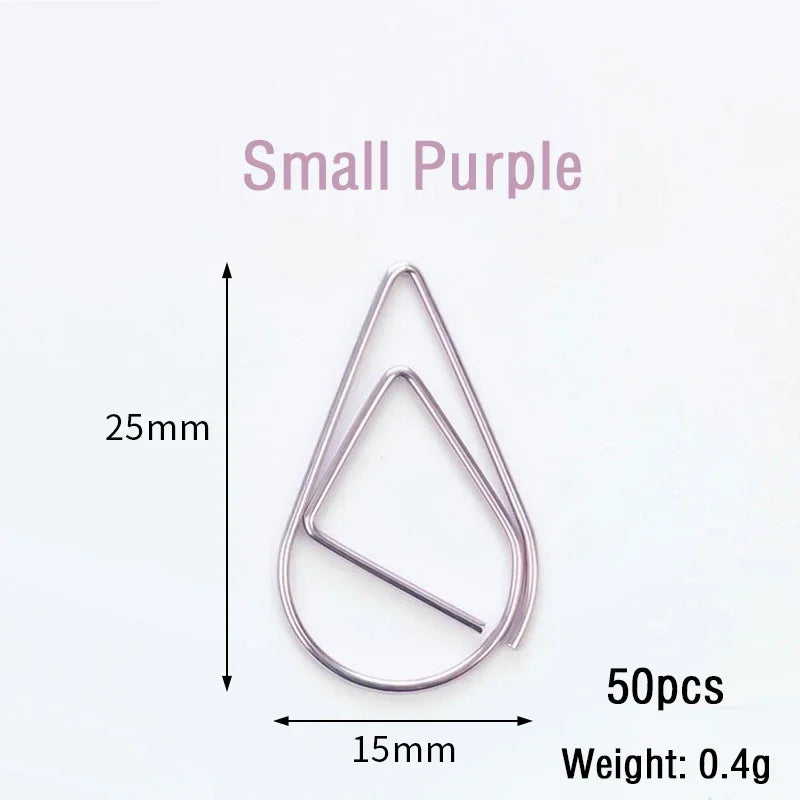 30/50pcs Paper Clip Mini Heart Gold Rose Gold Color Clip Bookmark Binder Office Accessories Paper Binder Clips Patchwork Clip