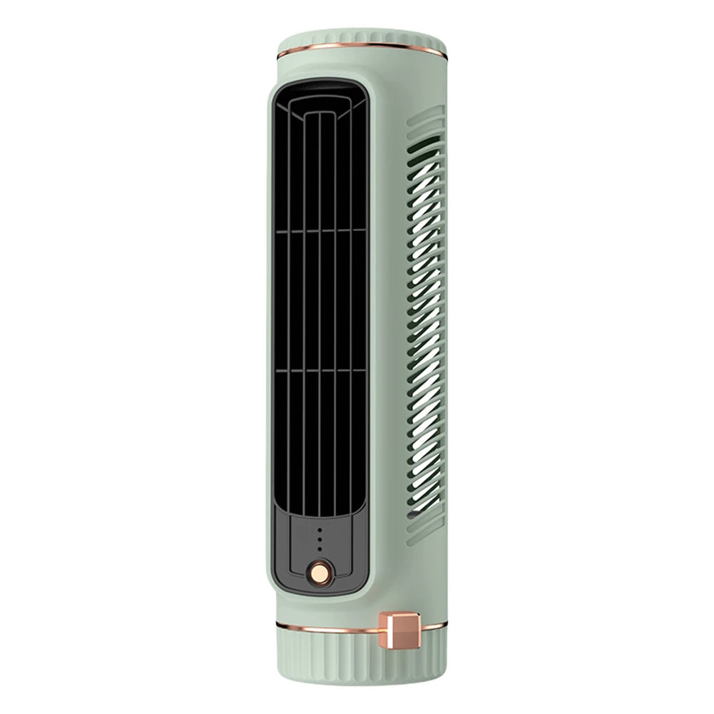 5W Tower Fan USB Charging Portable Air Conditioner Electric Vertical Fan Bladeless Summer Fan for Home Bedroom