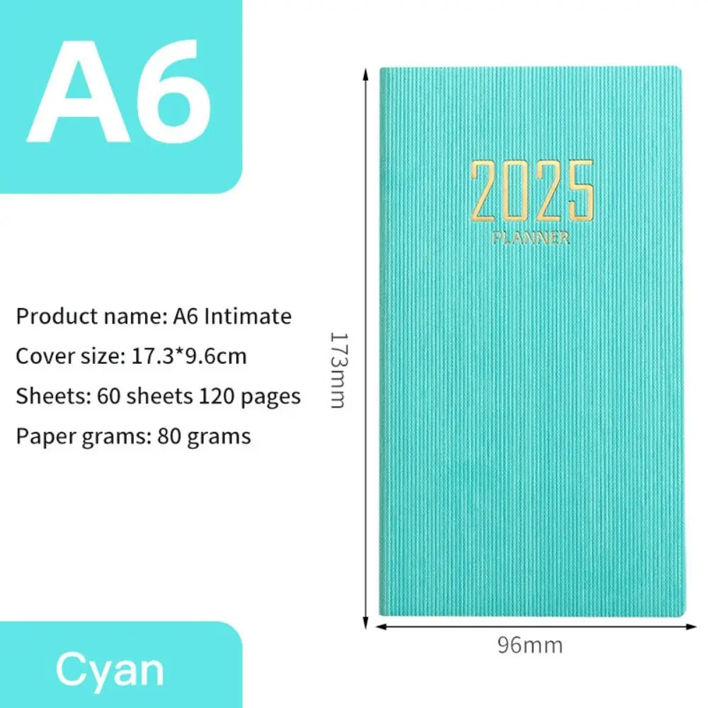 Minimalist A5 2025 Agenda Book with Calendar To Do List A5 Notebook Spanish Morandi Color 2025 Planner Notebook School Office