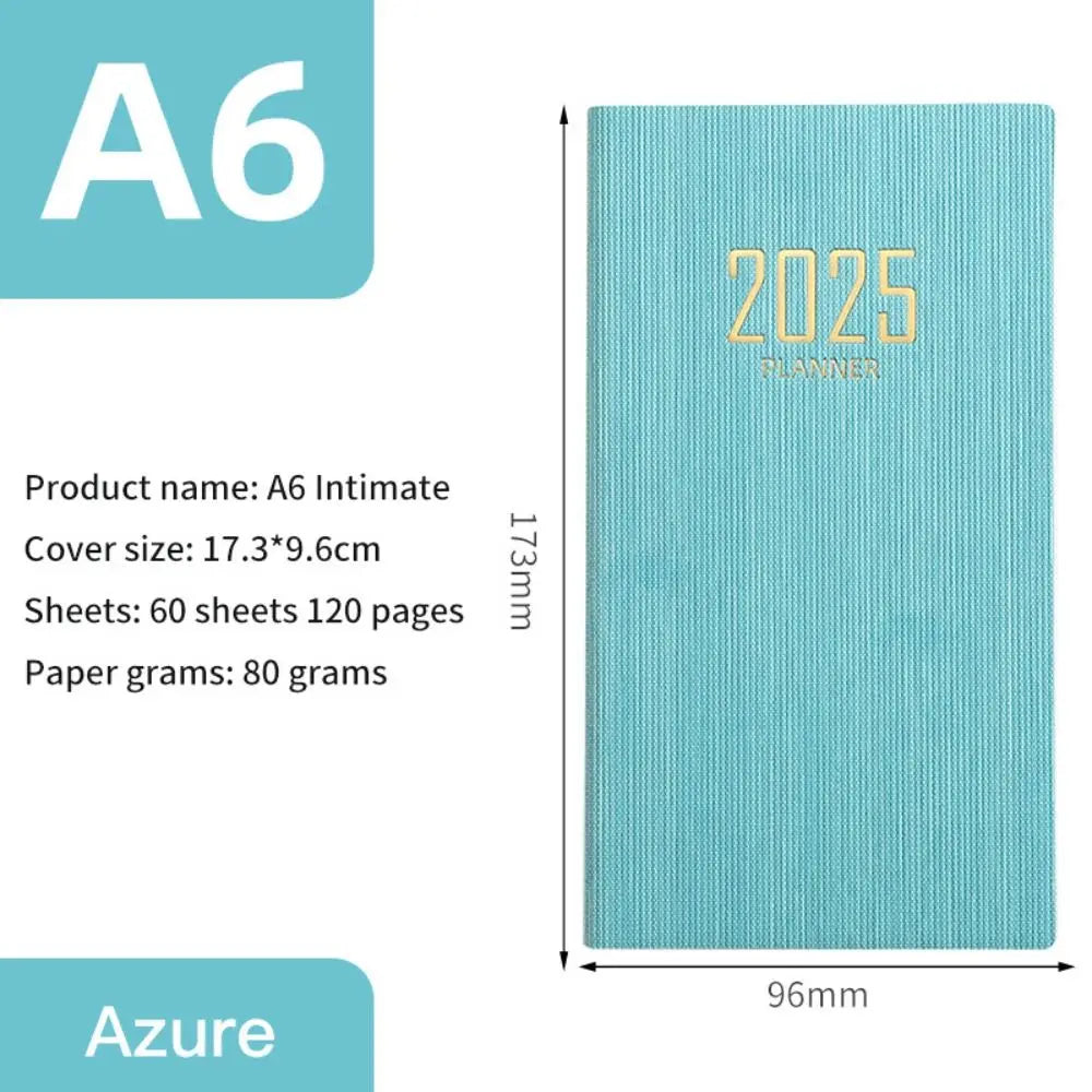 Minimalist A5 2025 Agenda Book with Calendar To Do List A5 Notebook Spanish Morandi Color 2025 Planner Notebook School Office