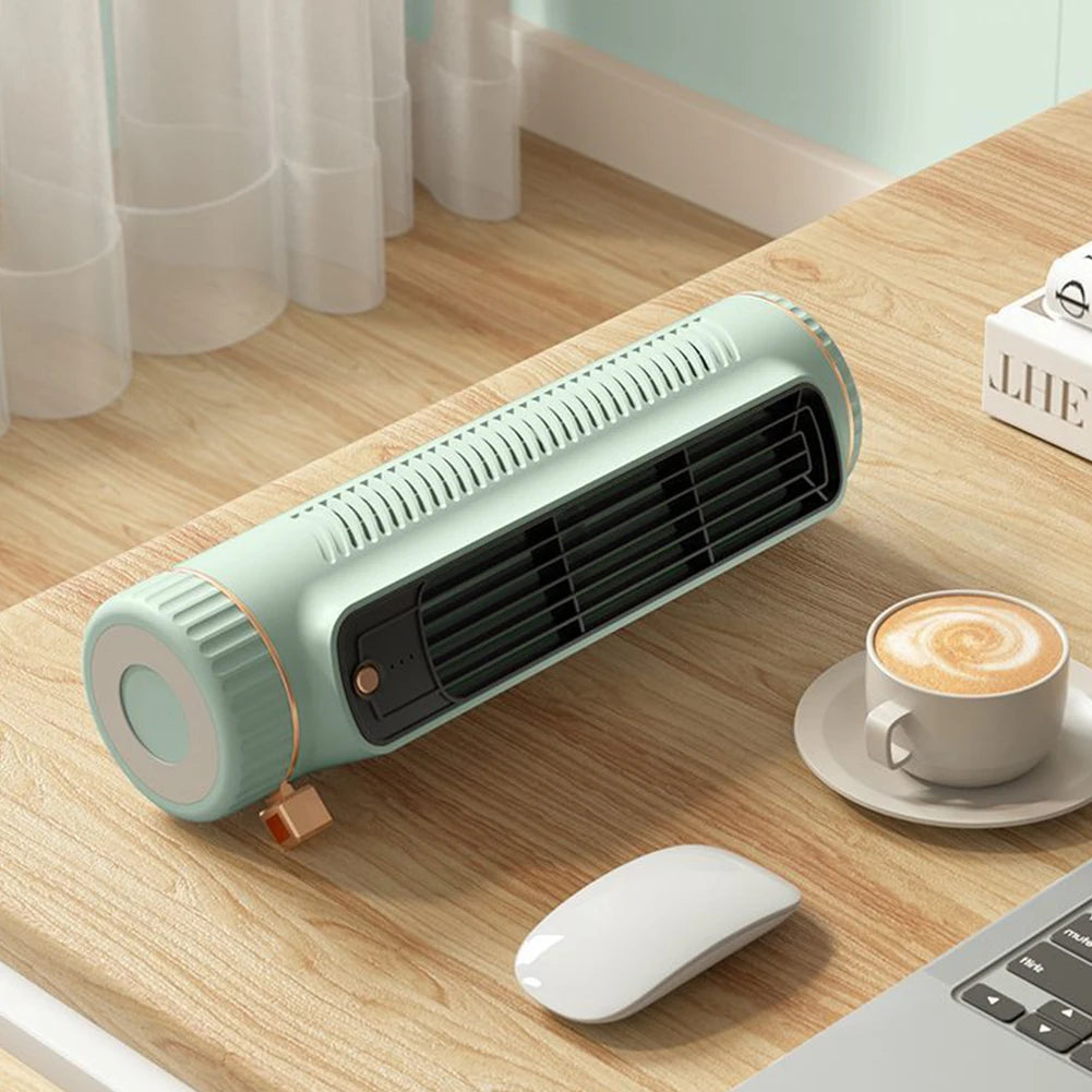 5W Tower Fan USB Charging Portable Air Conditioner Electric Vertical Fan Bladeless Summer Fan for Home Bedroom