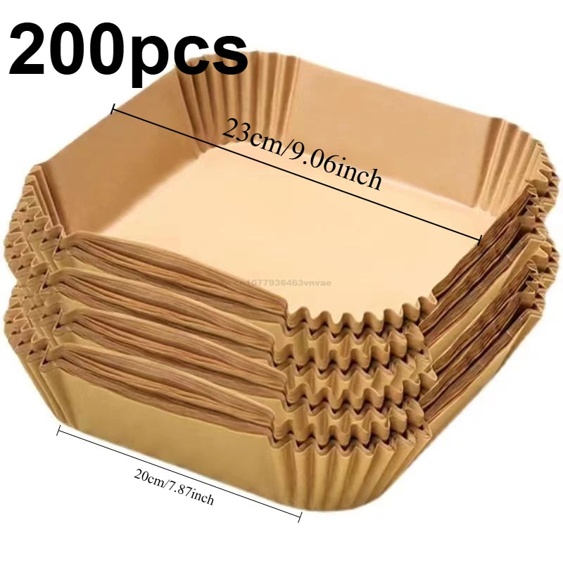 20cm Air Fryer Paper Liner Pastry Accessories Airfryer Cooking Baking Paper Tool Aerogrill Parchment Oven Disposable Dishes