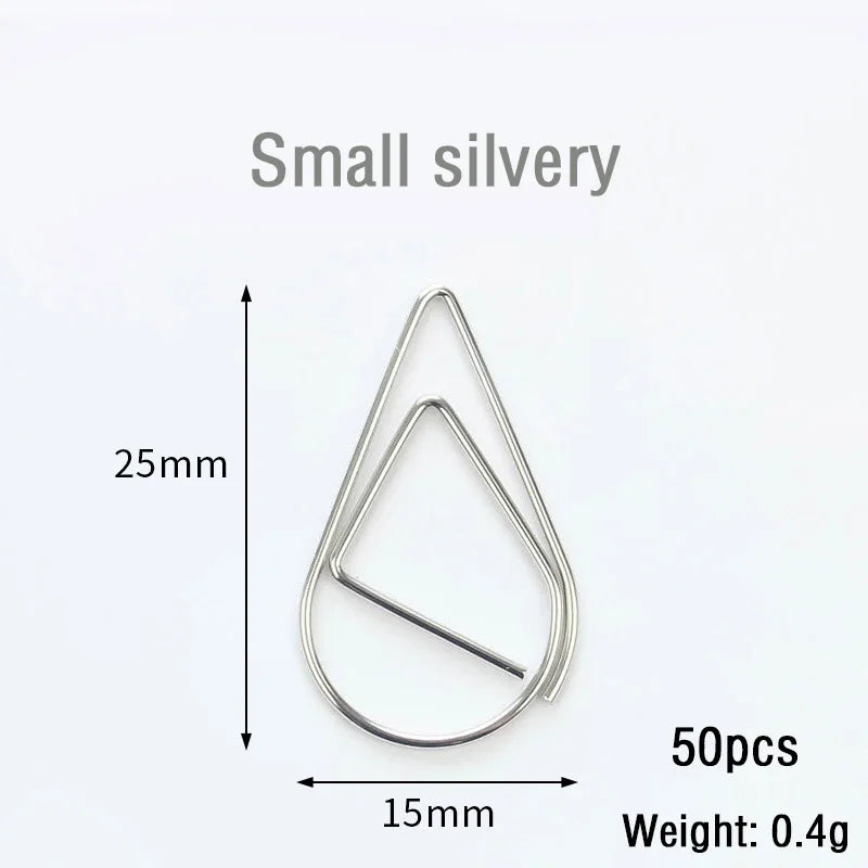 30/50pcs Paper Clip Mini Heart Gold Rose Gold Color Clip Bookmark Binder Office Accessories Paper Binder Clips Patchwork Clip