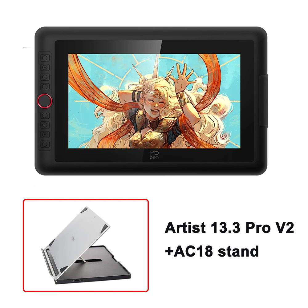 XPPen Artist 13.3 Pro Graphics Tablet Drawing Monitor 13.3" Pen Display Animation Art with Tilt Battery-free Stylus 8192 Level