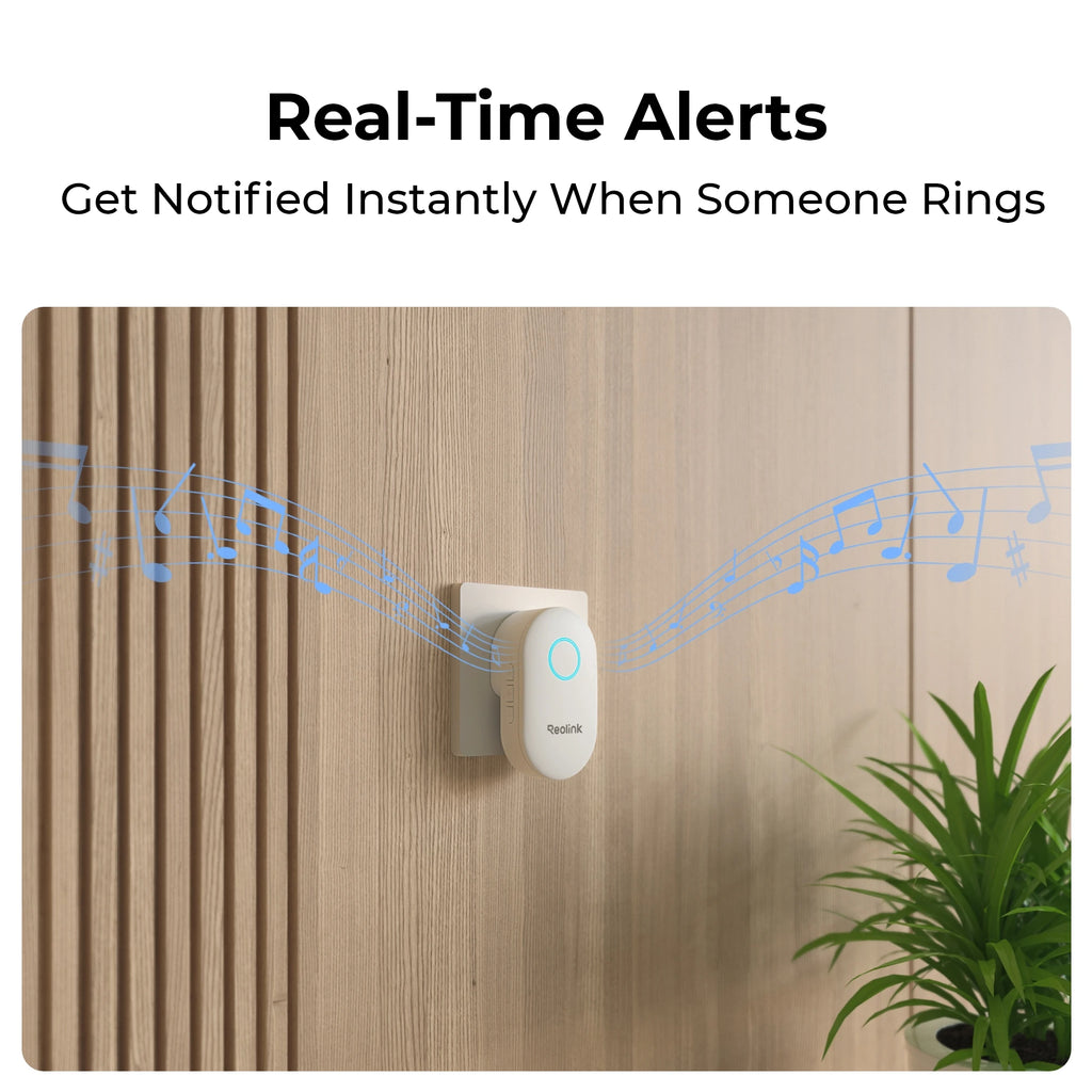 Reolink Chime Best Companion for Reolink Video Doorbell, Plug-in Solution Remote Control, Adjustable Ringtones, Volumes, Lights