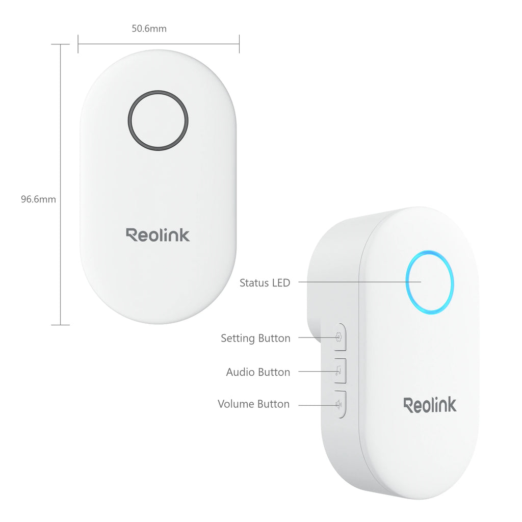 Reolink Chime Best Companion for Reolink Video Doorbell, Plug-in Solution Remote Control, Adjustable Ringtones, Volumes, Lights