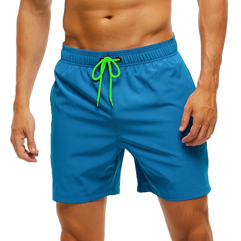 Escatch Brand 2025 Men's Stretch Swim Trunks Quick Dry Beach Shorts With Zipper Pockets and Mesh Lining