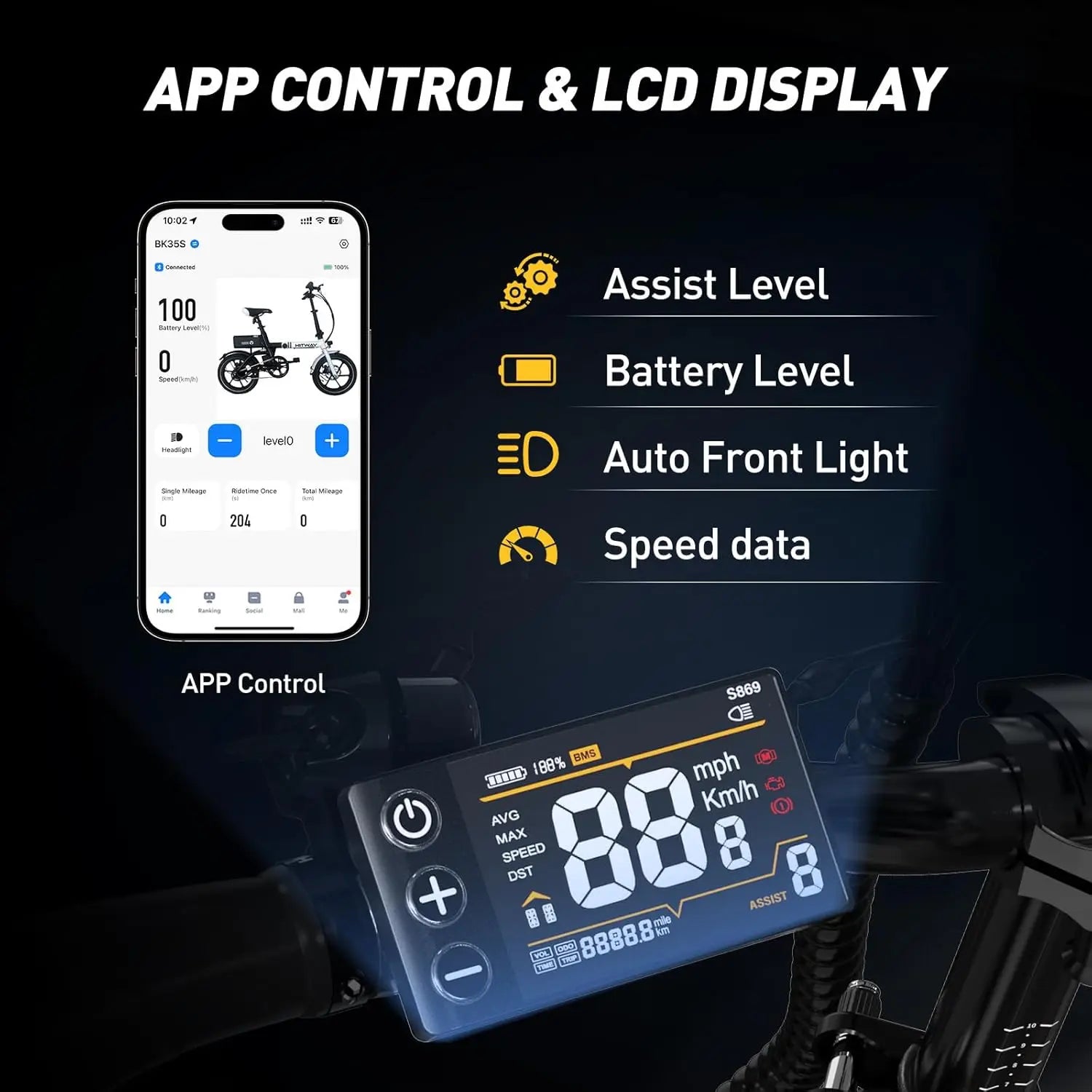 HITWAY BK 35S Electric Bike, 16 ”E cycling 250W City E-Bike Max.Range 25-60KM woman man