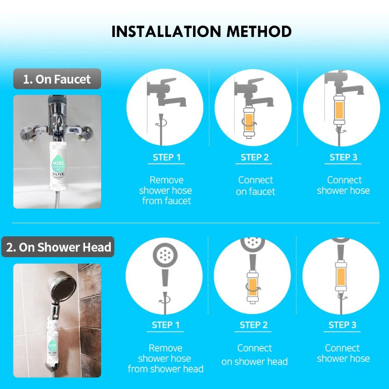 New Shower Filter Shower Head Filter,Soft Hair/ Skin Chlorine Removal,Bathroom Accessories