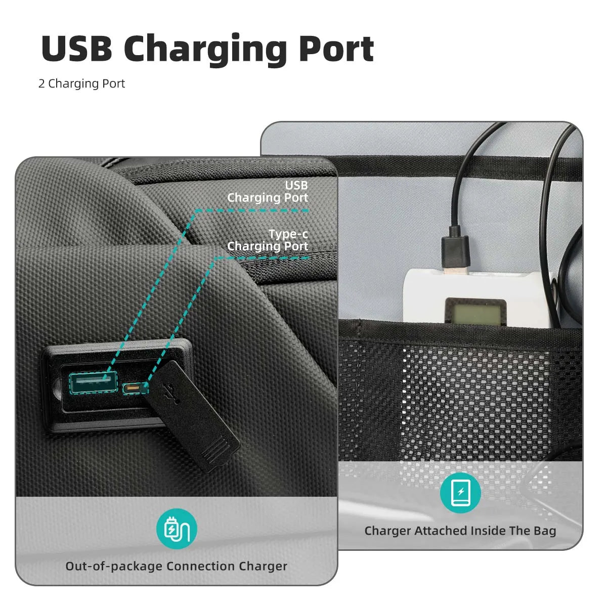 Heroic Knight Multifunctional Men's Backpack 15.6" Laptop Backpack Waterproof Large Capacity Work Travel Backpack with USB Port