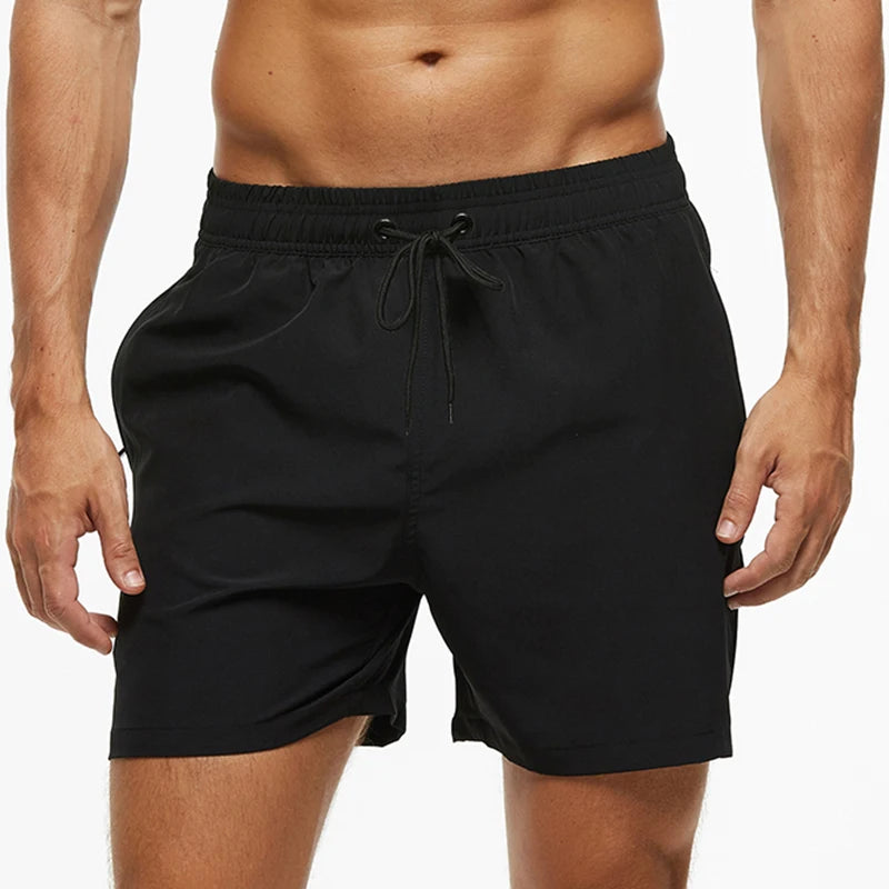 Escatch Brand 2025 Men's Stretch Swim Trunks Quick Dry Beach Shorts With Zipper Pockets and Mesh Lining