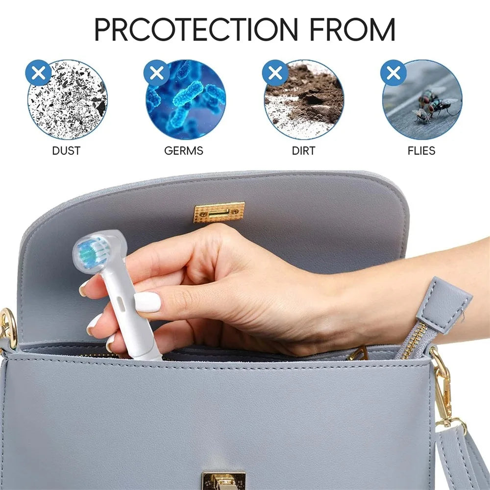 Toothbrush Dustproof Covers Caps Compatible with Braun Oral B Electric Toothbrush Round Replacement Brush Heads Series Protector