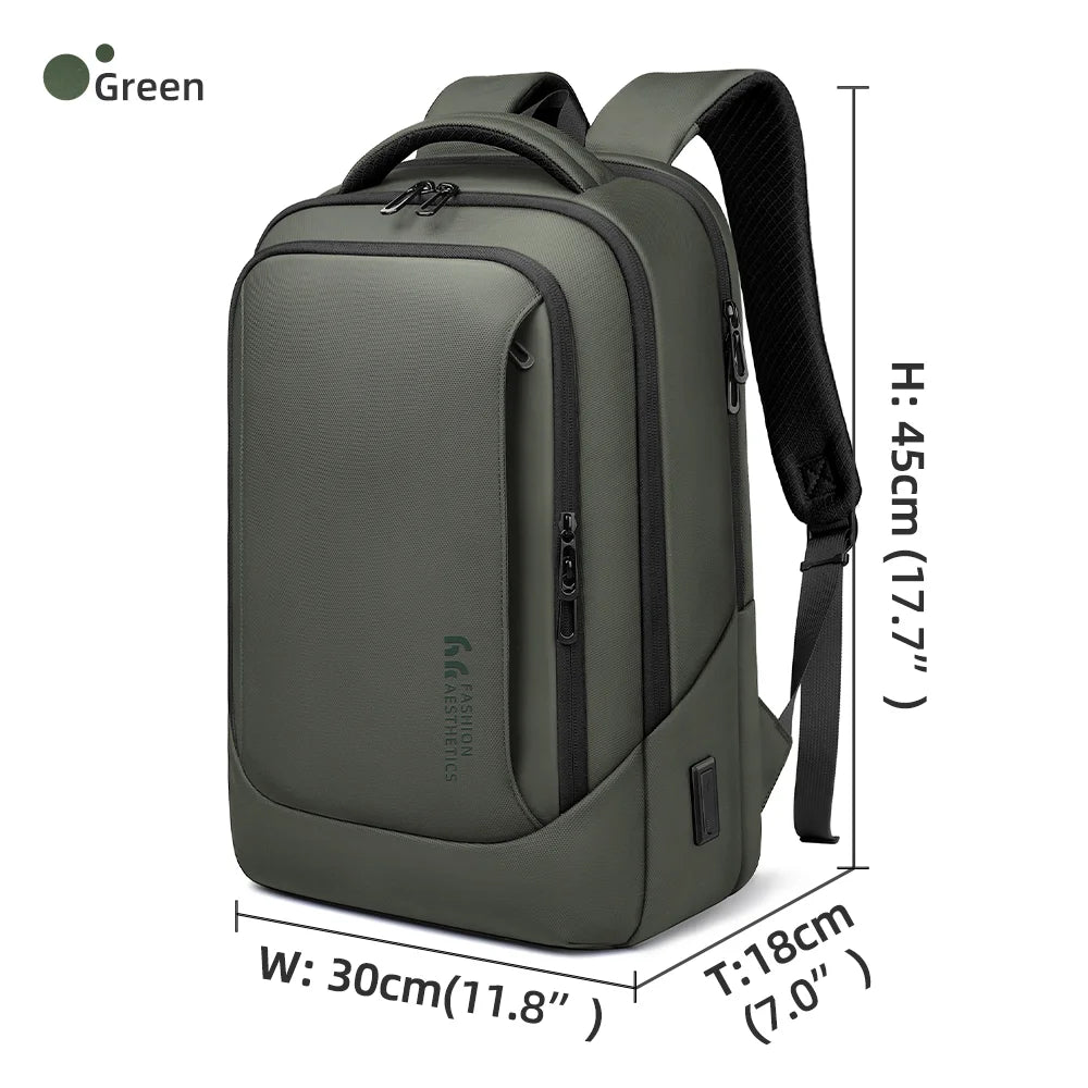 Heroic Knight Multifunctional Men's Backpack 15.6" Laptop Backpack Waterproof Large Capacity Work Travel Backpack with USB Port