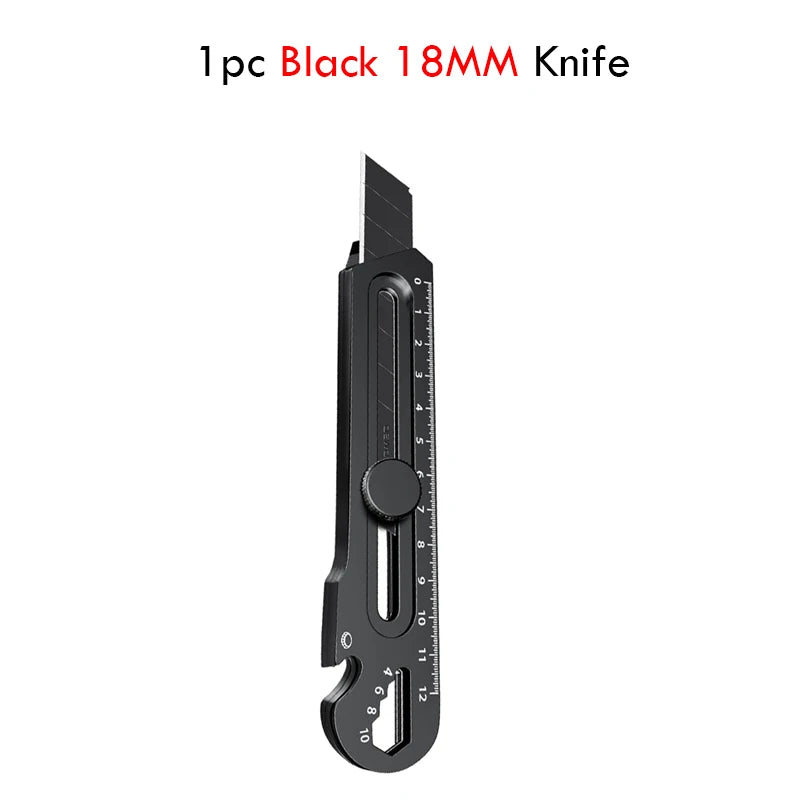 Multifunctional Utility Knife 6 in 1 Stainless Steel нож канцелярия Stationery All Purpose Cutter Bottle Tin Opener Screw Ruler