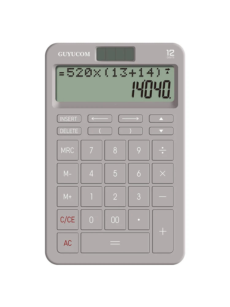 Desk Calculator with Upgraded History Recording and Track Back Funtion Percentage 2-Lined Large Clearly LCD Display 12-Digit