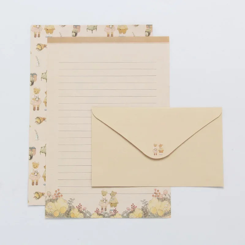 9pcs Cute Envelopes Set Kawaii Letter Pads DIY Postcard Wedding Invitation Card Paper Cover Korean Stationery Office Supplies