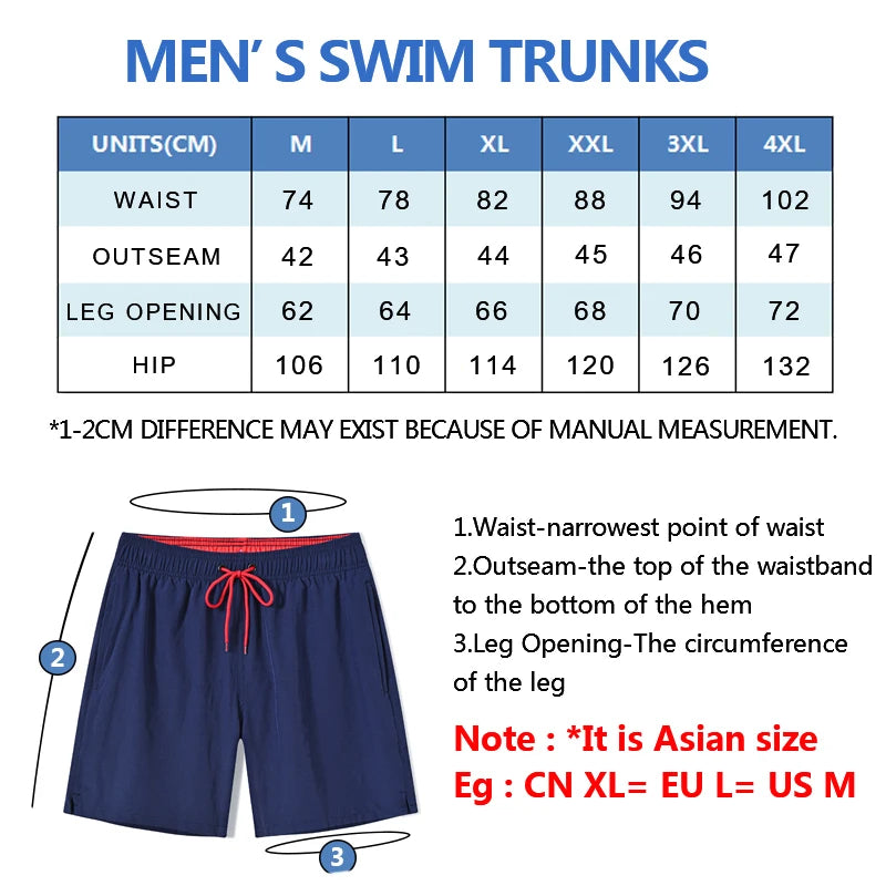 Escatch Brand 2025 Men's Stretch Swim Trunks Quick Dry Beach Shorts With Zipper Pockets and Mesh Lining