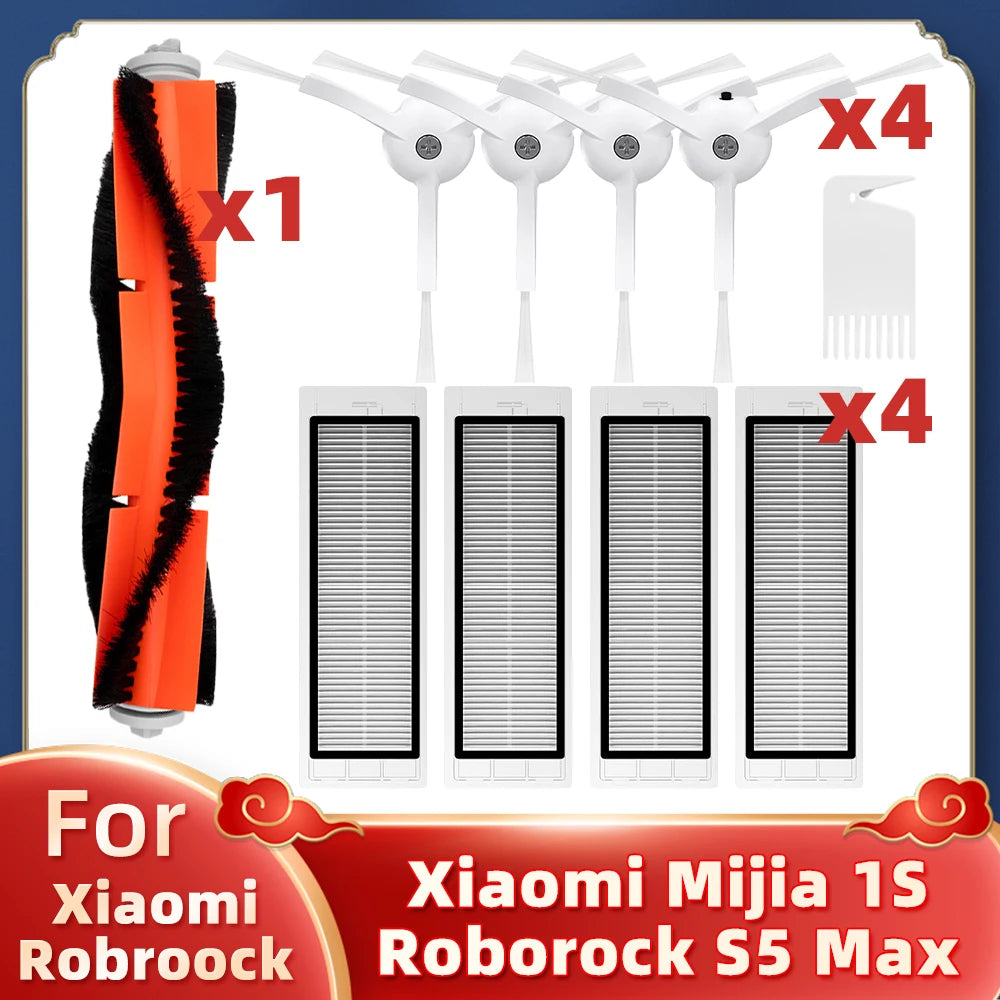 For Xiaomi Mi Robot Vacuum Cleaner 1 / 1S SDJQR01RR SDJQR02RR SDJQR03RR Roborock E2 E3 E4 E5 S4 S4 Max S5 Main Side Brush Filter