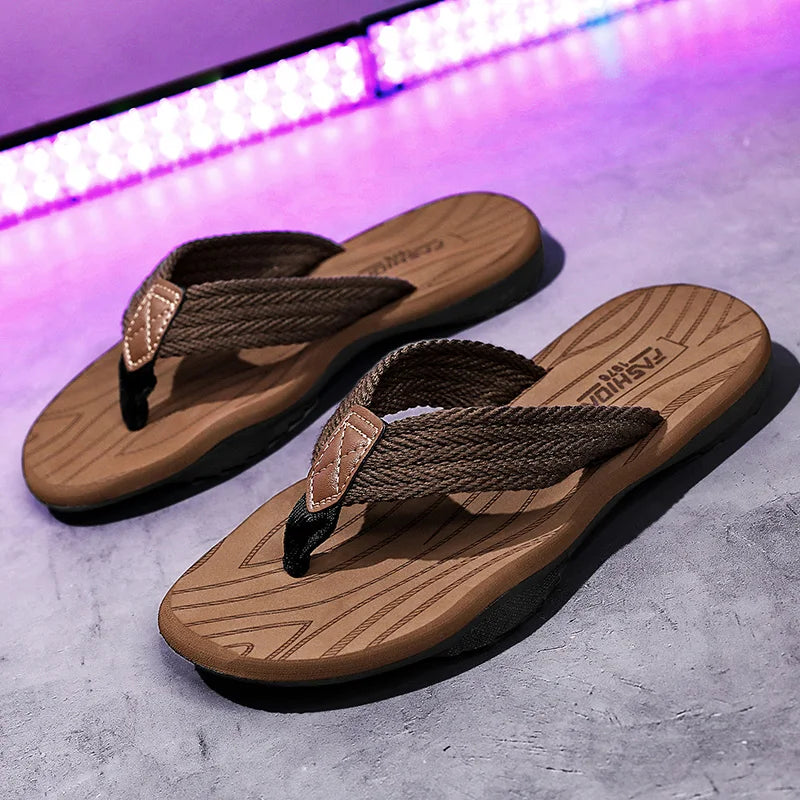 Home Flip Flops Fashion Men's Slippers Outdoor Sandals Summer Beach Shoes Size 39-46