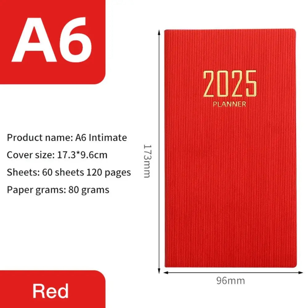 Minimalist A5 2025 Agenda Book with Calendar To Do List A5 Notebook Spanish Morandi Color 2025 Planner Notebook School Office